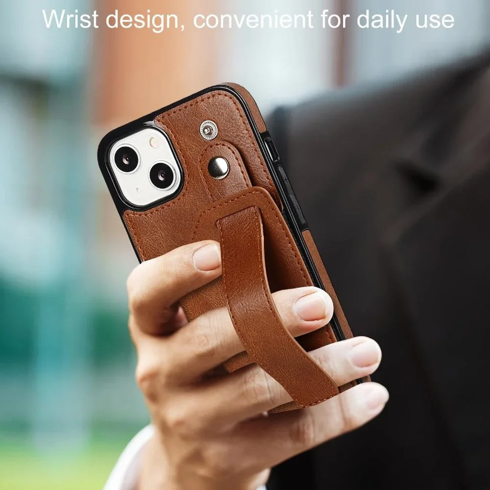 iPhone 13 mini PU Leather Wallet Case with Card Slot | Magnetic Clasp | Kick